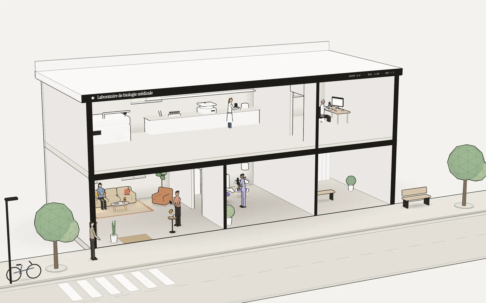 Le laboratoire en coupe : vue d’ensemble