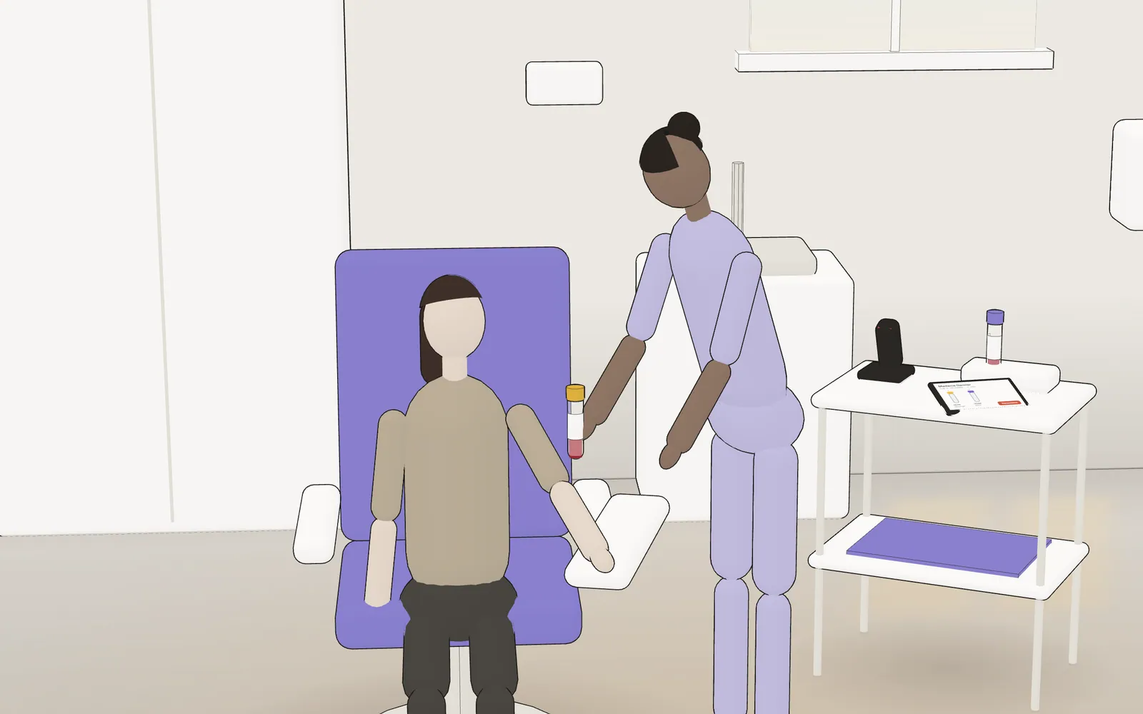 Le laboratoire en coupe : prélèvement